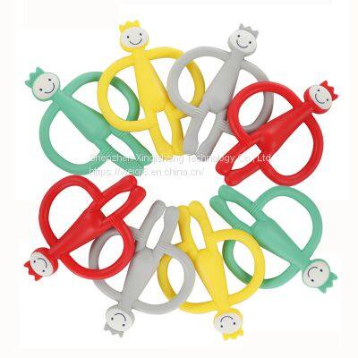 BPA Free Soft Soothing Pacifier Monkey Teether Baby Teething Toy Silicone Baby Teether photo-3