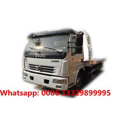 Customized dongfeng brand 4*2 LHD 4T flatbed wrecker towing truck