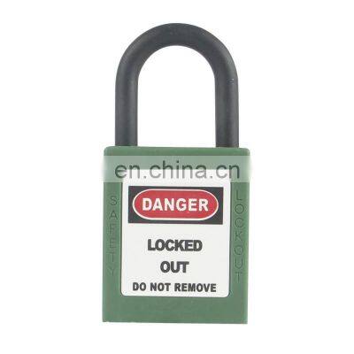 38mm Nylon Plastic Key Master Padlock Shackle Colorful Industrial Loto Safety Padlock photo-5