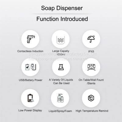 Commercial 1000ML Wall Mounted Large Capacity Automatic Hand Sanitizer Liquid Soap Dispenser photo-3