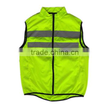 high visibility reflective safety running vest EN1150