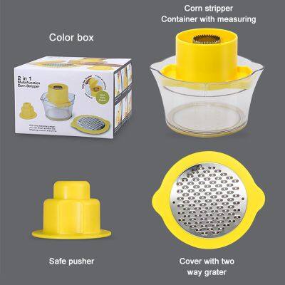 Kitchen Accessories Home and Kitchen Gadgets 4 in 1 Stainless Steel Corn Peeler Kernel Remover Grain Stripper Kitchen Gadget Kitchen Cutter photo-4