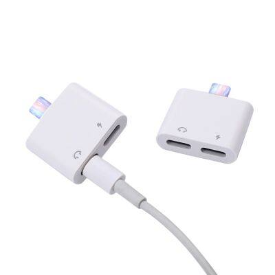 Dropshipping Phone Adapter Dual Audio Charging Earphone Adapter Mini Ios Aux Headphone Jack Adapter For Lightning For iPhone