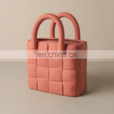 Wholesale INS Bud Vase Ceramic Art Geometric Flower Shape Floral Moranti Wedding Centerpieces & Table Decorations Ceramic Vase photo-5