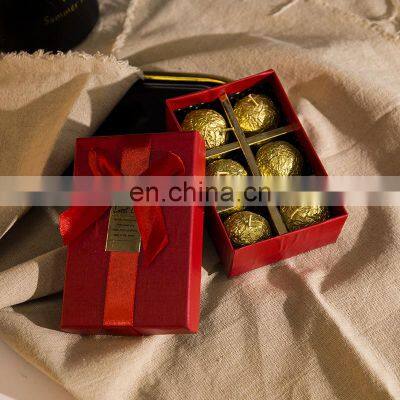 Hand Poured With Love Valentine Giveaway Souvenir With Gift Box Gold Chocolate Shape Mini Soy Wax Candles