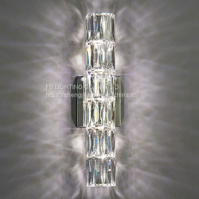 Modern crystal metal Glass Wall Lamp  New wall Light Fixture