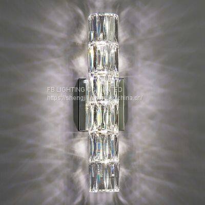 Modern Crystal Metal Glass Wall Lamp New Wall Light Fixture