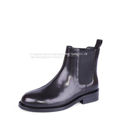 Chelsea Men's And Women's Boots Martin Boots Tide Shoes All-Match Short Boots Leather Spring High-Top Set Feet Leather Shoes British Style photo-5