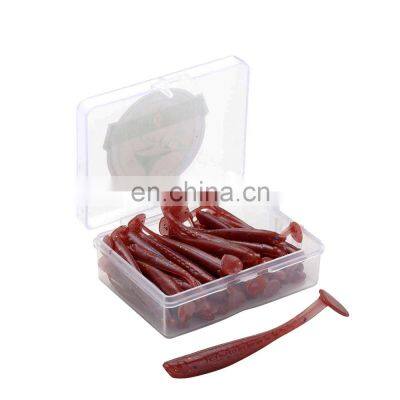 JOHNCOO 45mm 0.42g 50pcs Artificial Soft Trout Baits Bass Soft Swim Bait Fishing Lure