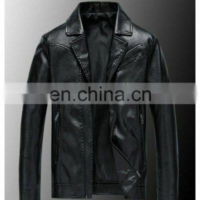 2022 Arrival Unisex Design Color Block Men Genuine Leather Jacket Custom High Quality Men Leather Jacket photo-2