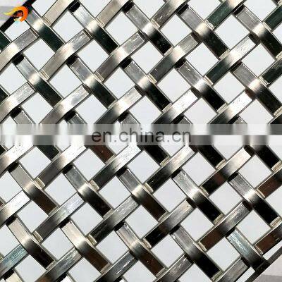 Decorative Wire Grilles Architectural Flat Wire Mesh Crimped Woven Wire Mesh