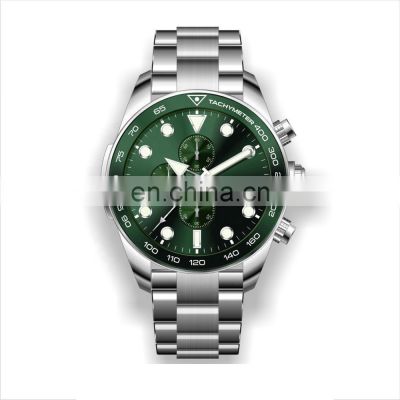 Custom Logo Bracelet Submarine Super Luminous Watch Classic Green Diving Watches Men Wrist Luxury