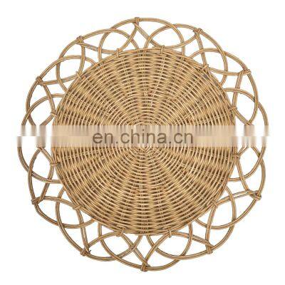 Best Price Flower Rustic Rattan Placemat Table mat Wicker wall decor basket wholesale Handwoven in Vietnam