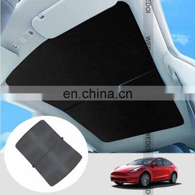 2022 New Car Sunshade for Model Y Top Glass Roof Sunshade of Tesla  Accessories Customized Sunroof Blind  Model Y 4pcs Set