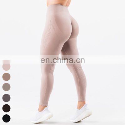 High Stretch Workout Wear No Front Seam Sports Leggings Scrunch Butt High Waist Gym Fitness Pants Seamless Yoga Leggings