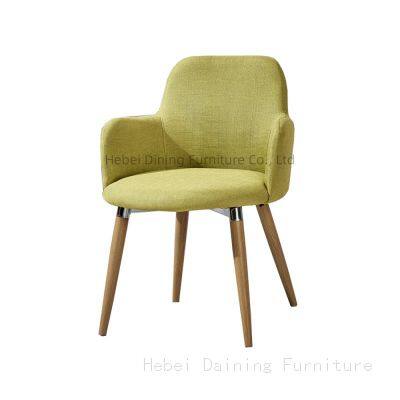 Velvet Wood Leg Living Room Armchair DC-F17