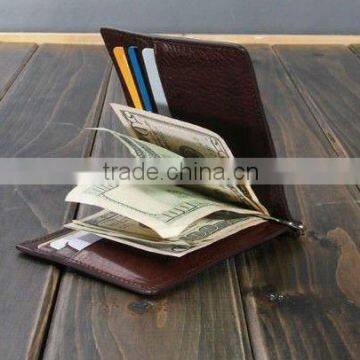 2013 new style Leather Money Clip with factory directly sale price and free smaple shipping for Leather money clip