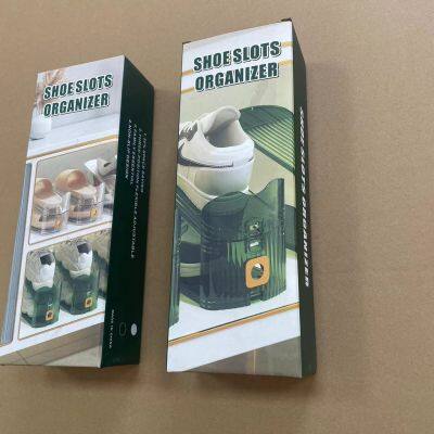 Transparent PET Adjustable Shoe Stand OEM Shelf for Space Saving in Shoe Cabinet photo-5