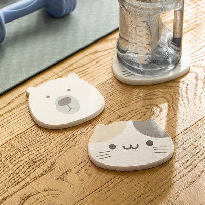 Factory Wholesale OEM ODM Animal Shape Diatomite Diatomaceous Earth Cup Coaster photo-2