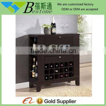 high quality wooden red wine display cabinet