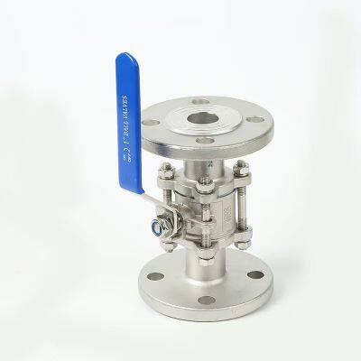 Stainless Steel Three Piece Flange Ball Valve Stainless Steel Flange Ball Valve Manual Ball Valve photo-3
