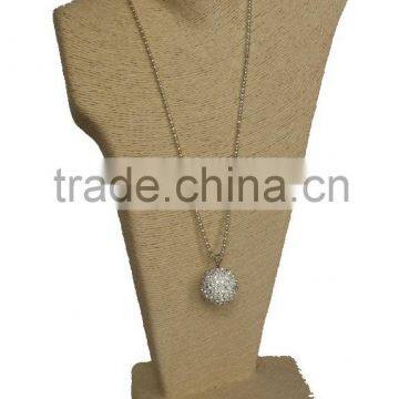 Good quality paper twine bust jewelry necklace display A-7