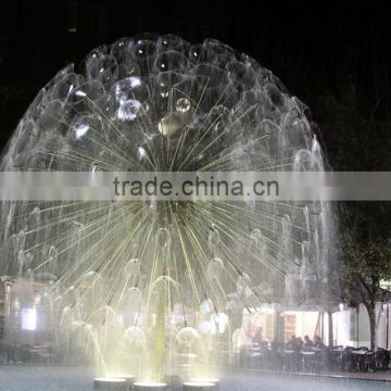 Modern Large Stainless steel Fountain Sculpture for Outdoor Decoration