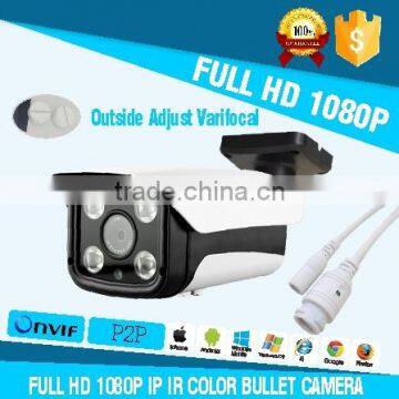 Support Onvif 2.4 protocol H.264 2.0MP HD IP Color waterproof cctv Bullet housing ir color cmos Camera