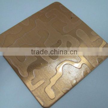 satin bronze stainless steel sheets (ancient pattern)