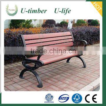 Durable Modeling WPC Material Bench in Garden