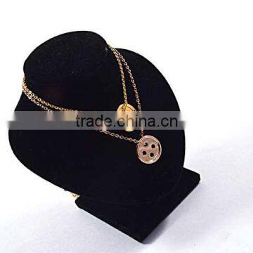 Gold Necklace Designs in 10 Grams Button Girlfriend Lucky Necklace photo-4
