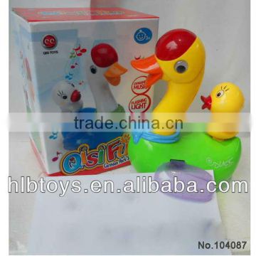 Battery operated duck w/lights,music , battery operated toy