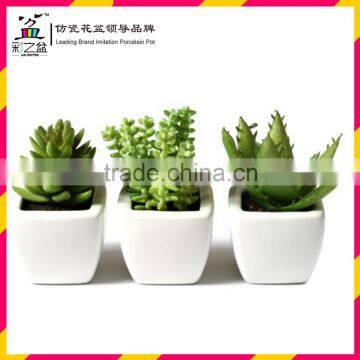 Mini square Melamine flower pot MX1201-1 Small Succulents and artififcial flower pot