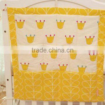 Baby Cartoon Cot Bed Hanging Storage Bag Hanging Pockets