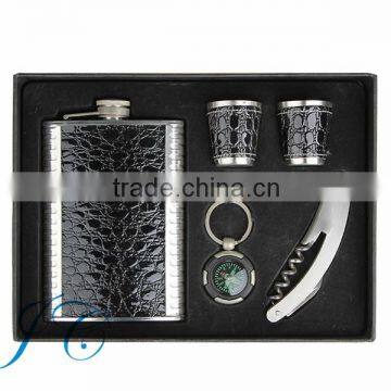 Men's gifts hip flask, wine cup and flagon sets fot promotion gifts