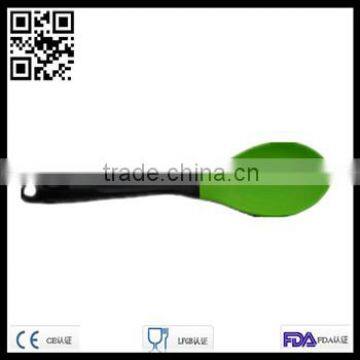 silicone spoon with wooden handle