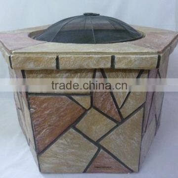 Outdoor Fire Pit Table With Ceramic Tiles charcoal bbq grills