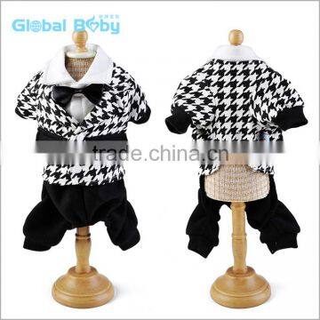 Gentle black houndstooth pattern xxx small dog clothes made in china