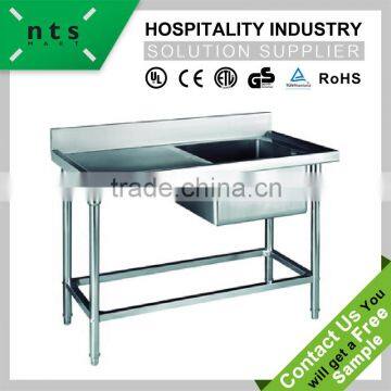 hotel restaurant good quality European style commercial stainless steel sink
