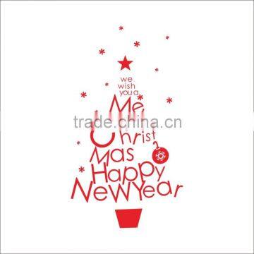 Removable Red Christmas Tree Wall Sticker Art Vinyl Mural DIY Quote Room Decor photo-6