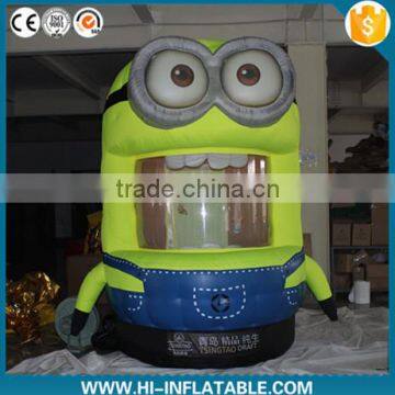 Customized Popular Minions Cartoon Inflatable Cash Booth Inflatable Cash Machine