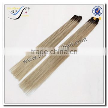 colored two tone human hair weave brazilian weft hair extensions                        
                                                                                Supplier's Choice