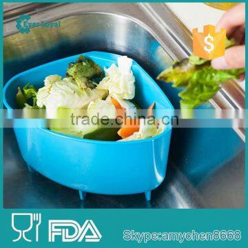Kitchen sink trigonometric garbage bucket