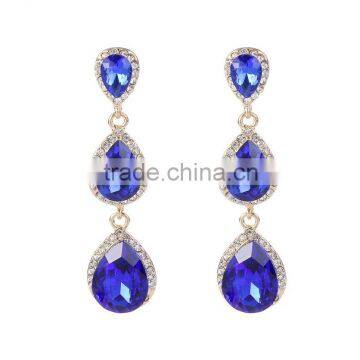 Women's Austrian Crystal Art Deco Tear Drop Earrings