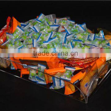 customized fashion and simple clear acrylic tray for candy