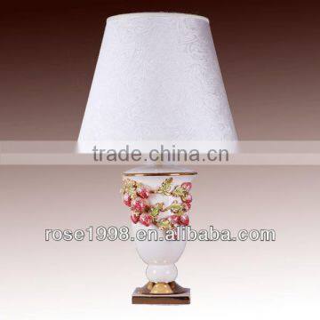 porcelain lamp for desk with chintz shade