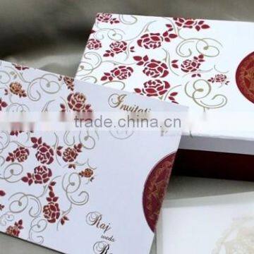 Rose theme wedding card