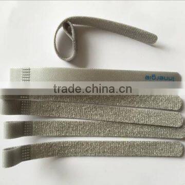 Printed nylon magic tape wire cable ties/hook & loop