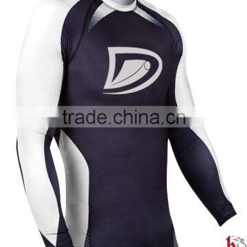 Mens Clothing Compression Shirts sublimated Rash Guard for Men