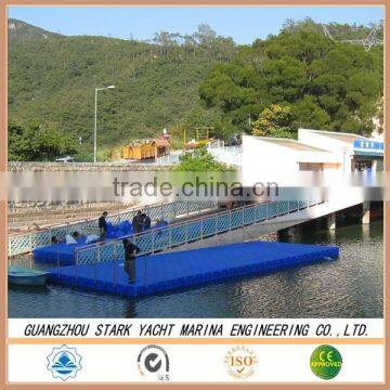 Plastic floating platform for working floating pontoon